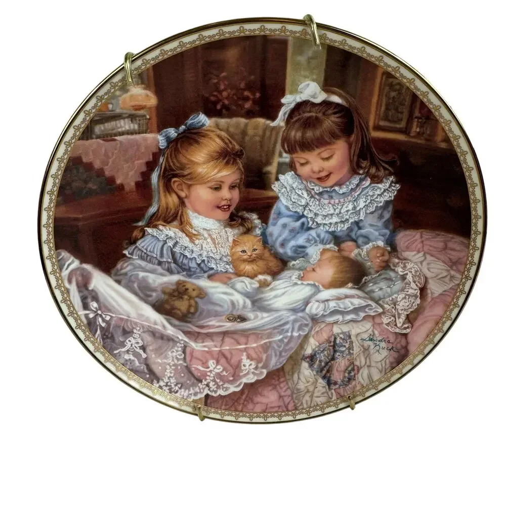 Sandra Kuck Little One Vtg Glazed Ceramic Collector Plate 8